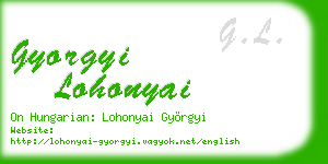 gyorgyi lohonyai business card